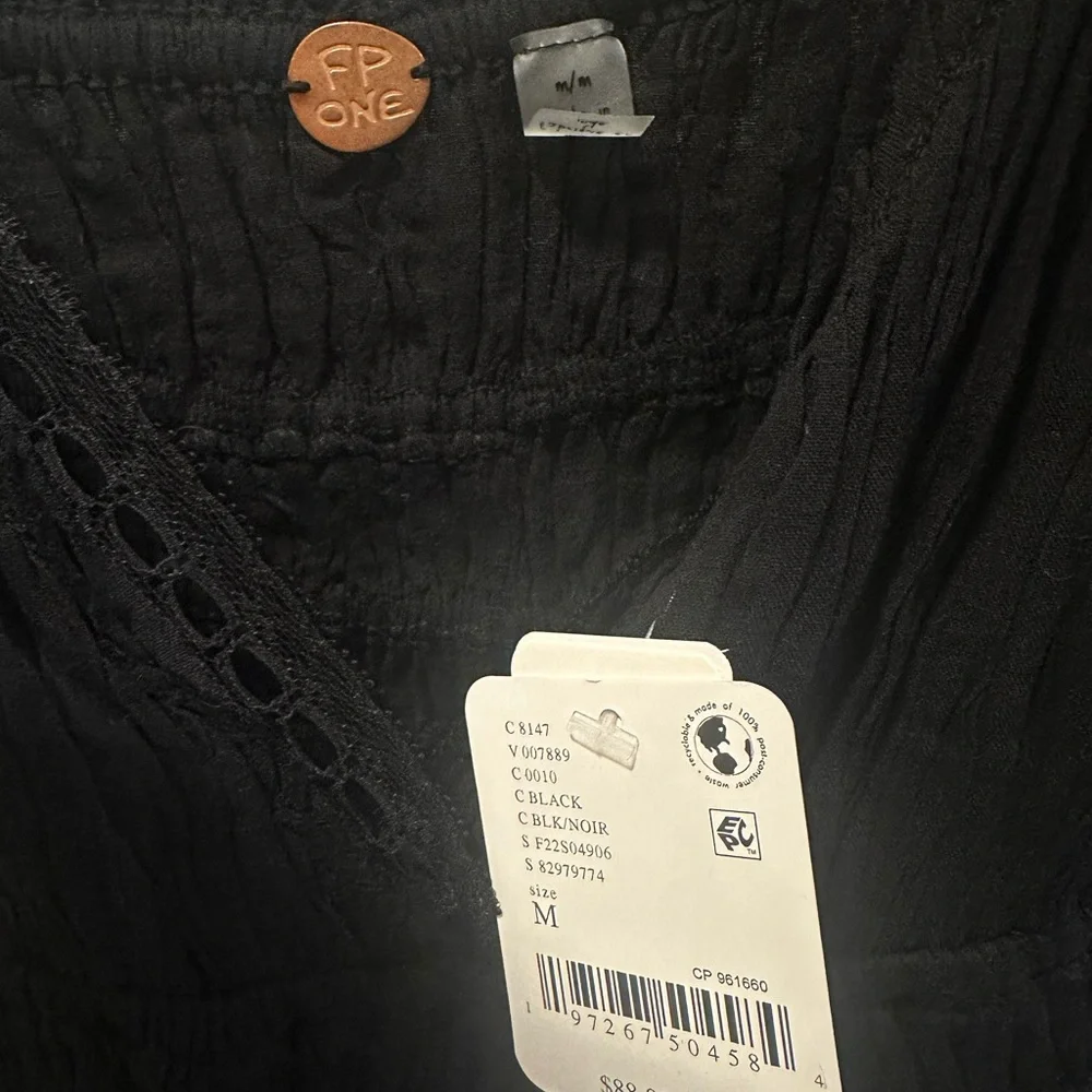 NWT Free People Delia Slip Black Casual Dress - M - Picture 5 of 11